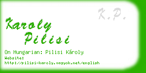 karoly pilisi business card
